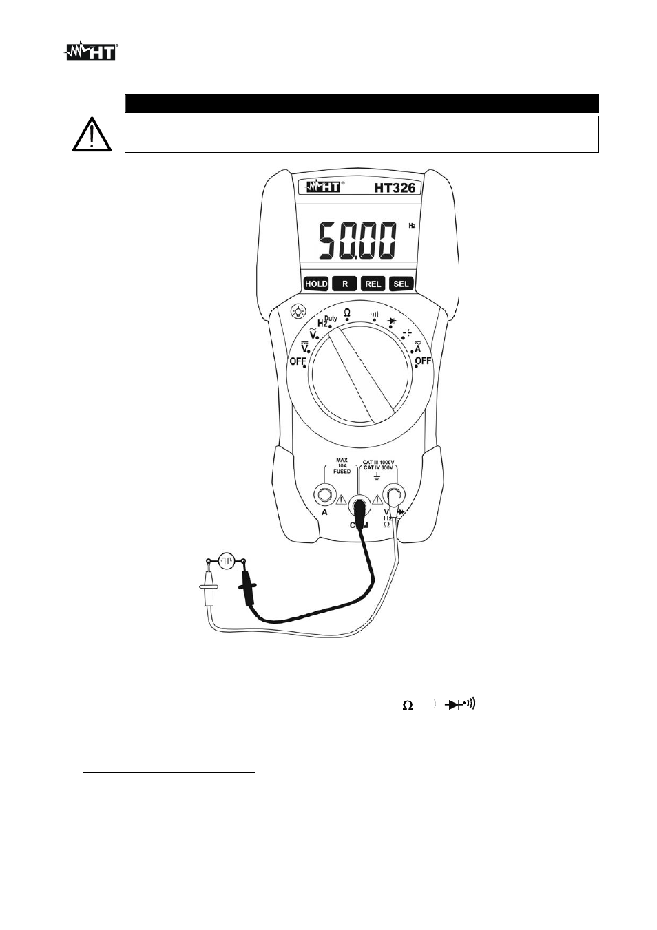 Caution, O . l | HT instruments HT326 User Manual | Page 15 / 21