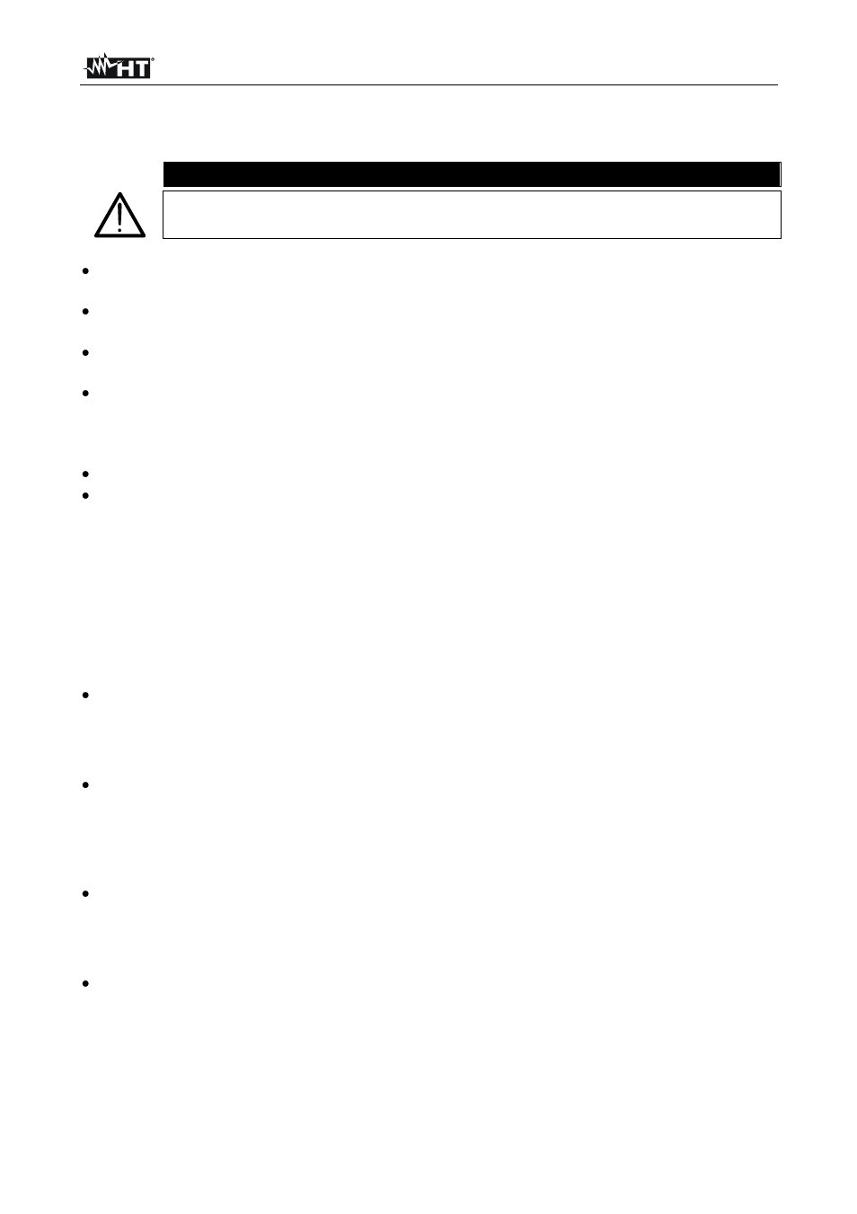 Caution | HT instruments HT326 User Manual | Page 4 / 21