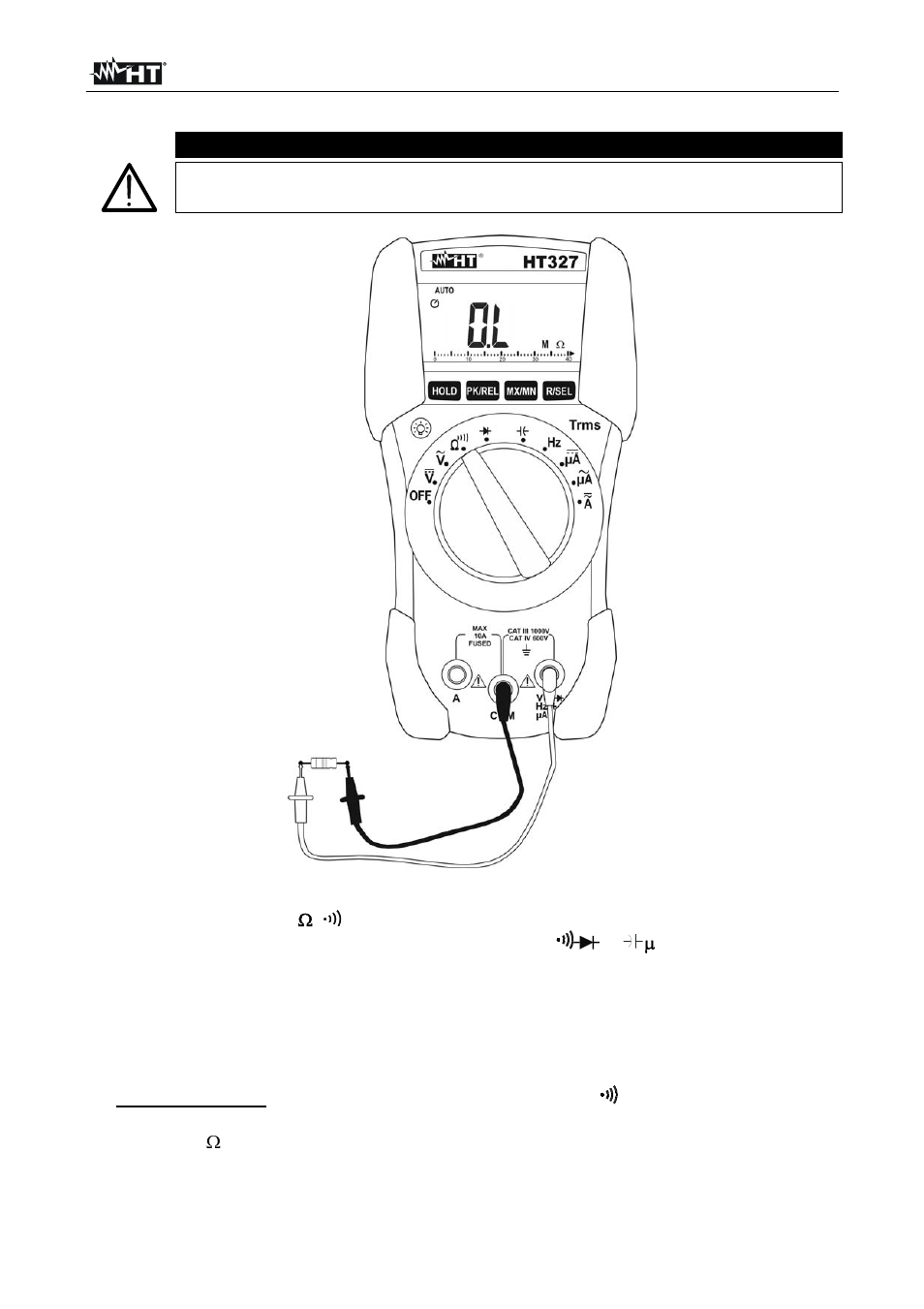 Caution, O . l | HT instruments HT327 User Manual | Page 13 / 21