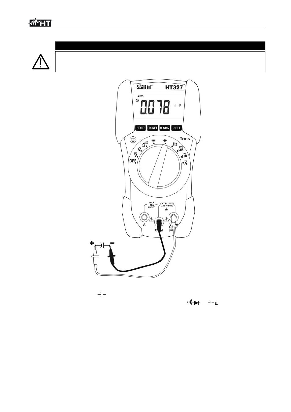 Caution, O . l | HT instruments HT327 User Manual | Page 15 / 21