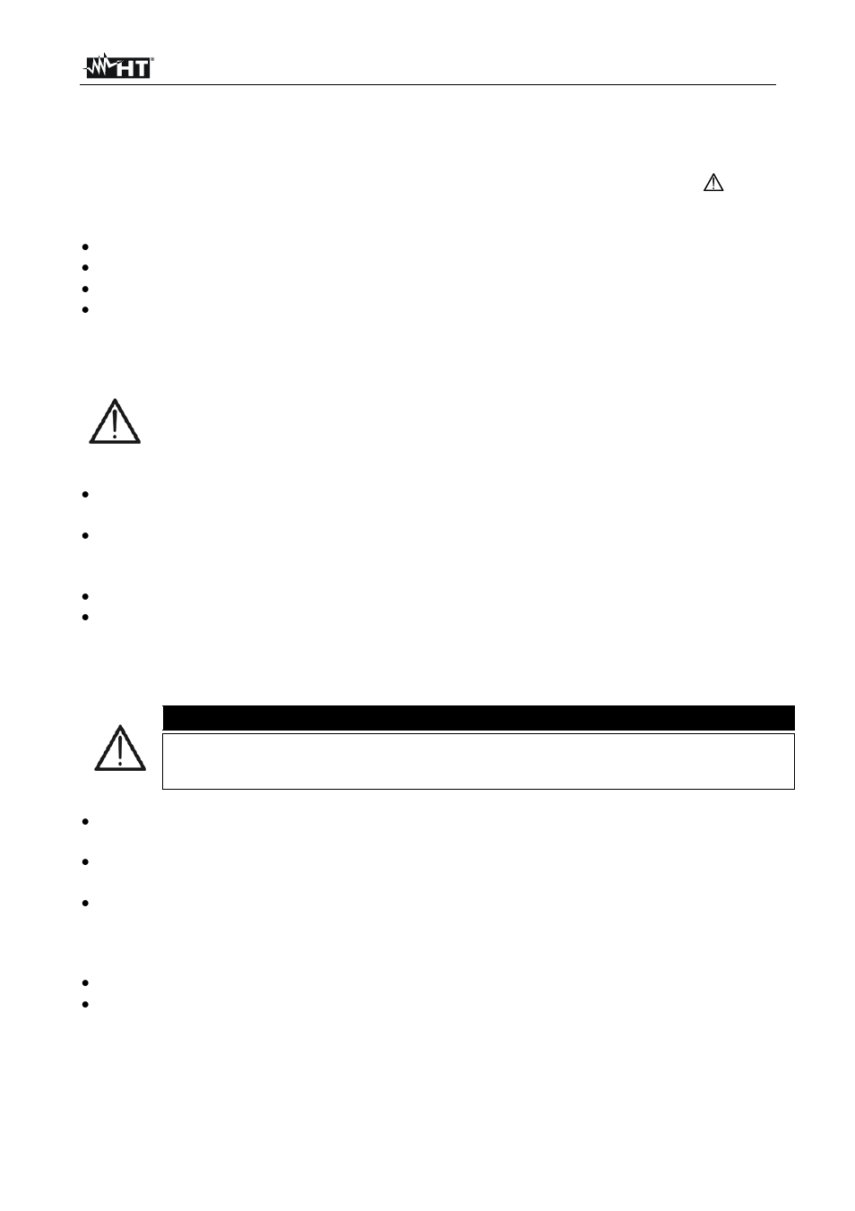 Safety precautions and procedures, Caution | HT instruments HT4000 User Manual | Page 3 / 15
