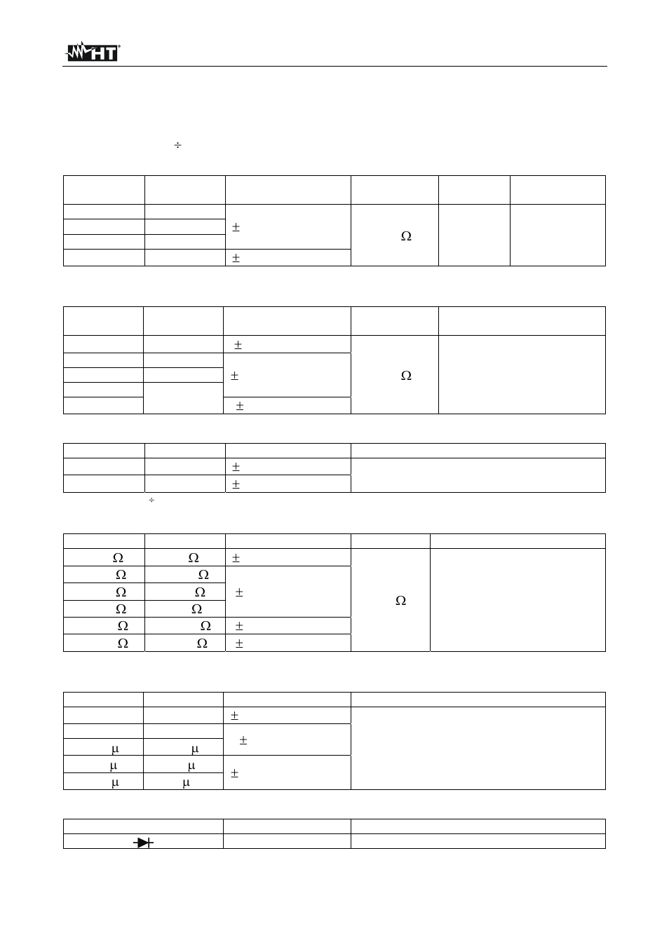 Technical specifications | HT instruments HT4011 User Manual | Page 18 / 21