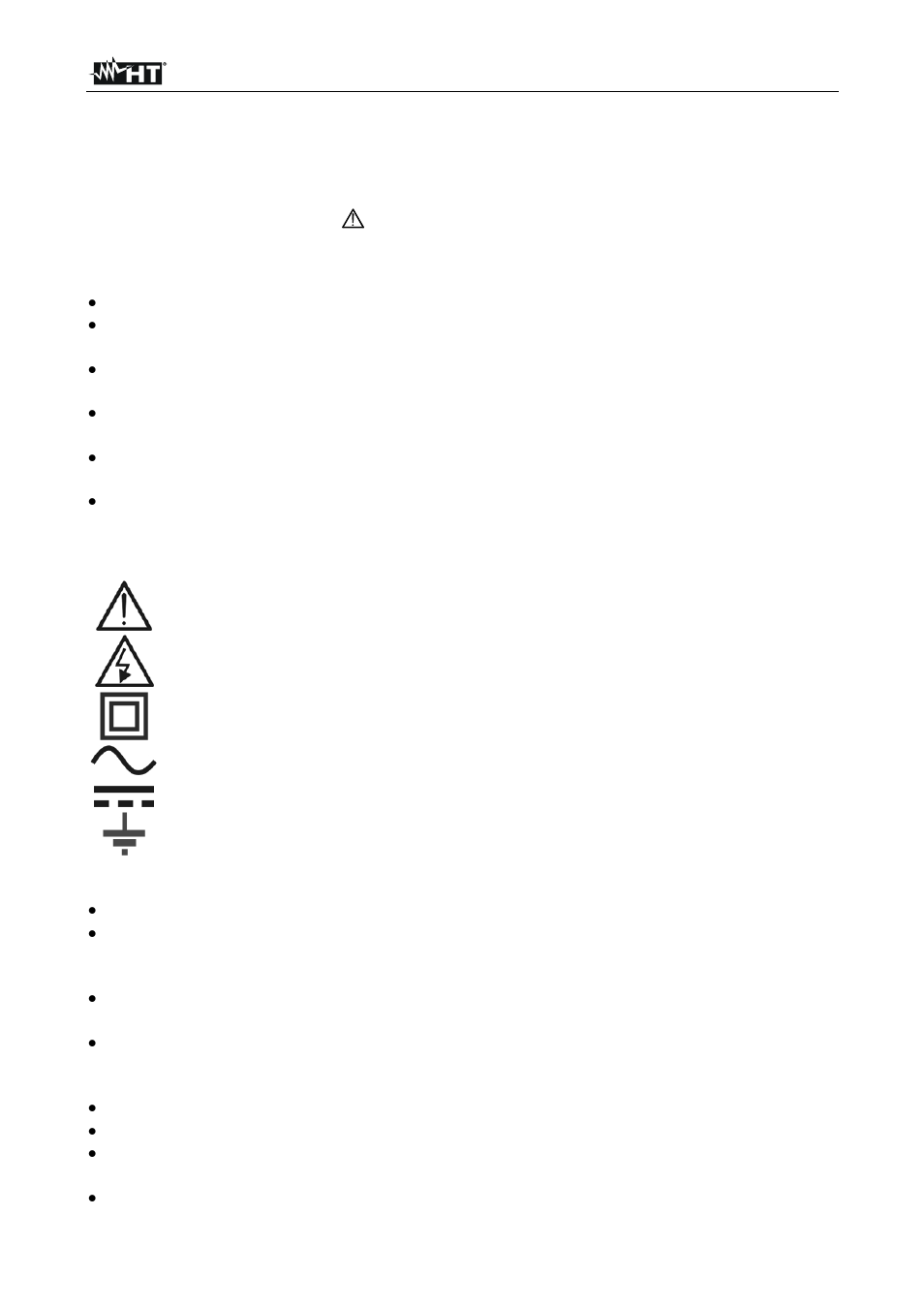 Precautions and safety measures | HT instruments HT4011 User Manual | Page 3 / 21