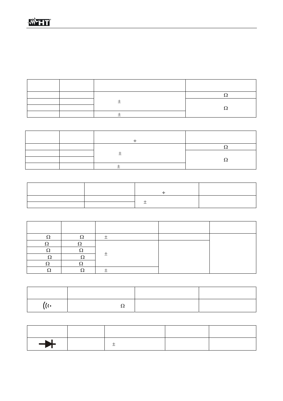 Technical specifications | HT instruments HT4012 User Manual | Page 41 / 84