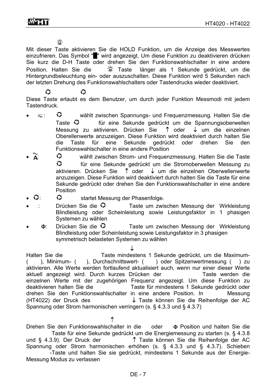 HT instruments HT4022 User Manual | Page 100 / 152