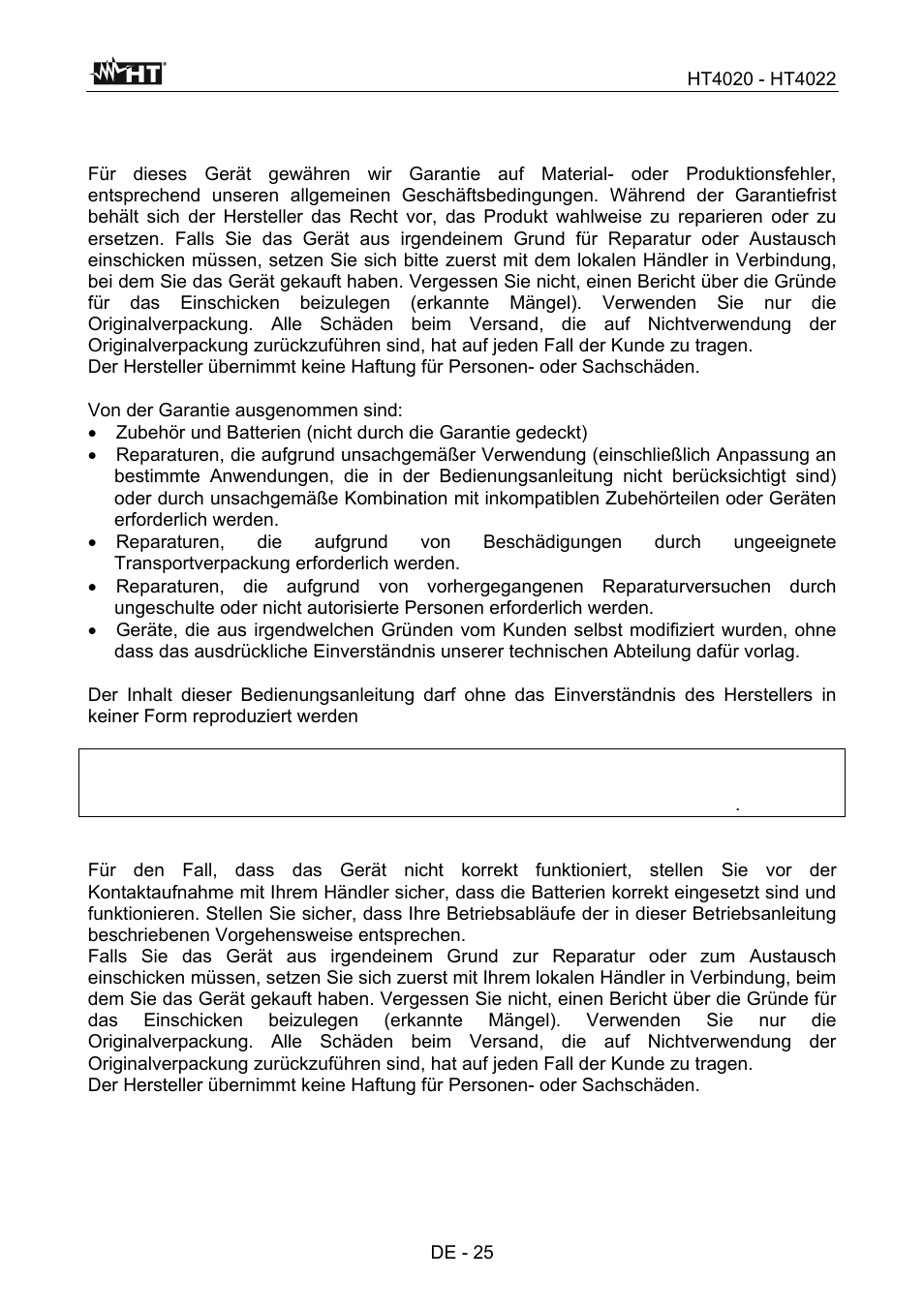 HT instruments HT4022 User Manual | Page 118 / 152