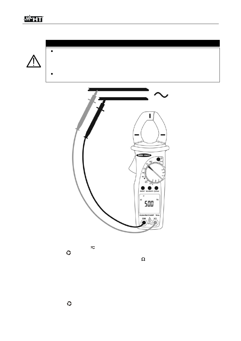Attenzione | HT instruments HT4022 User Manual | Page 12 / 152