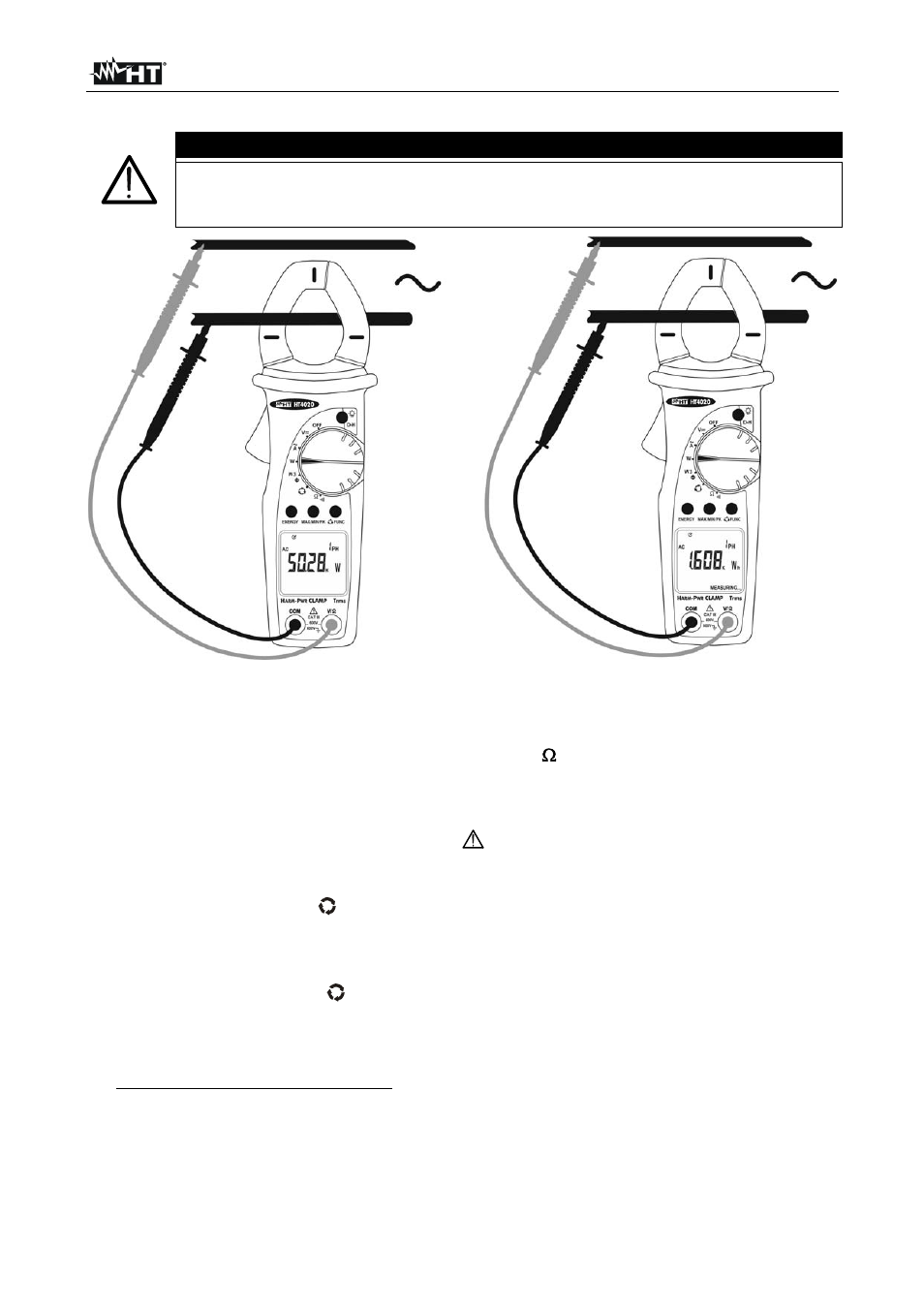 Attenzione | HT instruments HT4022 User Manual | Page 18 / 152