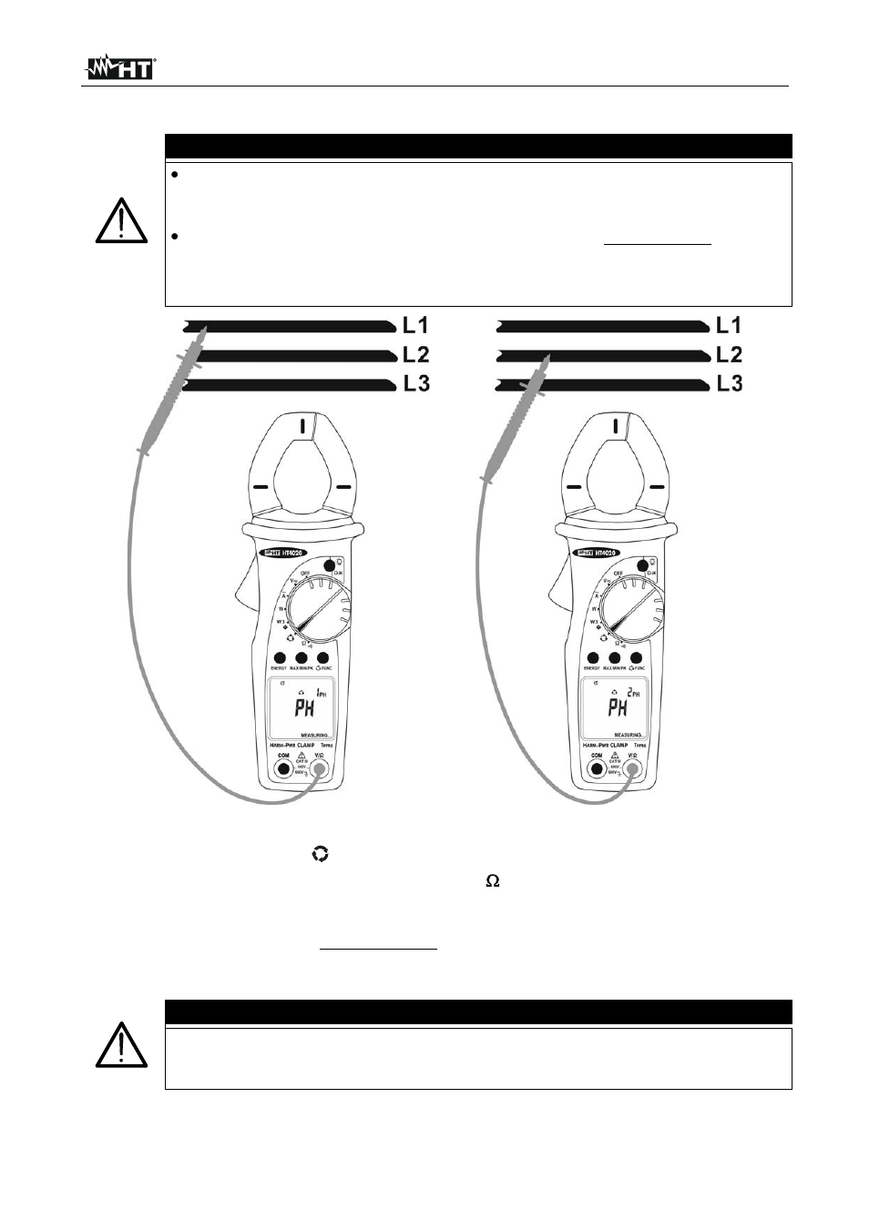 Attenzione | HT instruments HT4022 User Manual | Page 20 / 152