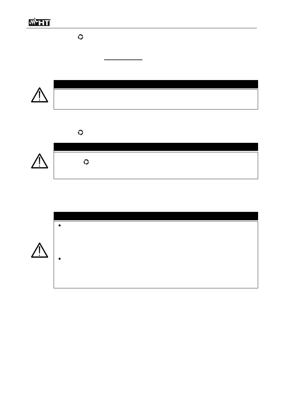 Attenzione | HT instruments HT4022 User Manual | Page 21 / 152