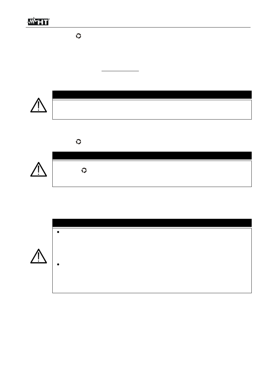 Attenzione | HT instruments HT4022 User Manual | Page 23 / 152
