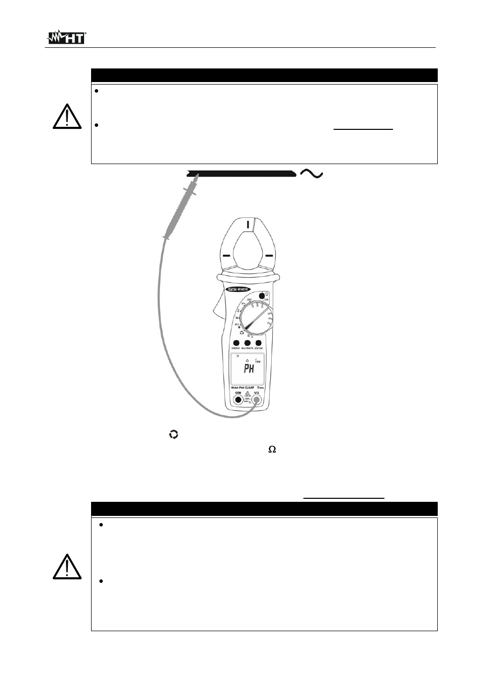 Attenzione | HT instruments HT4022 User Manual | Page 24 / 152