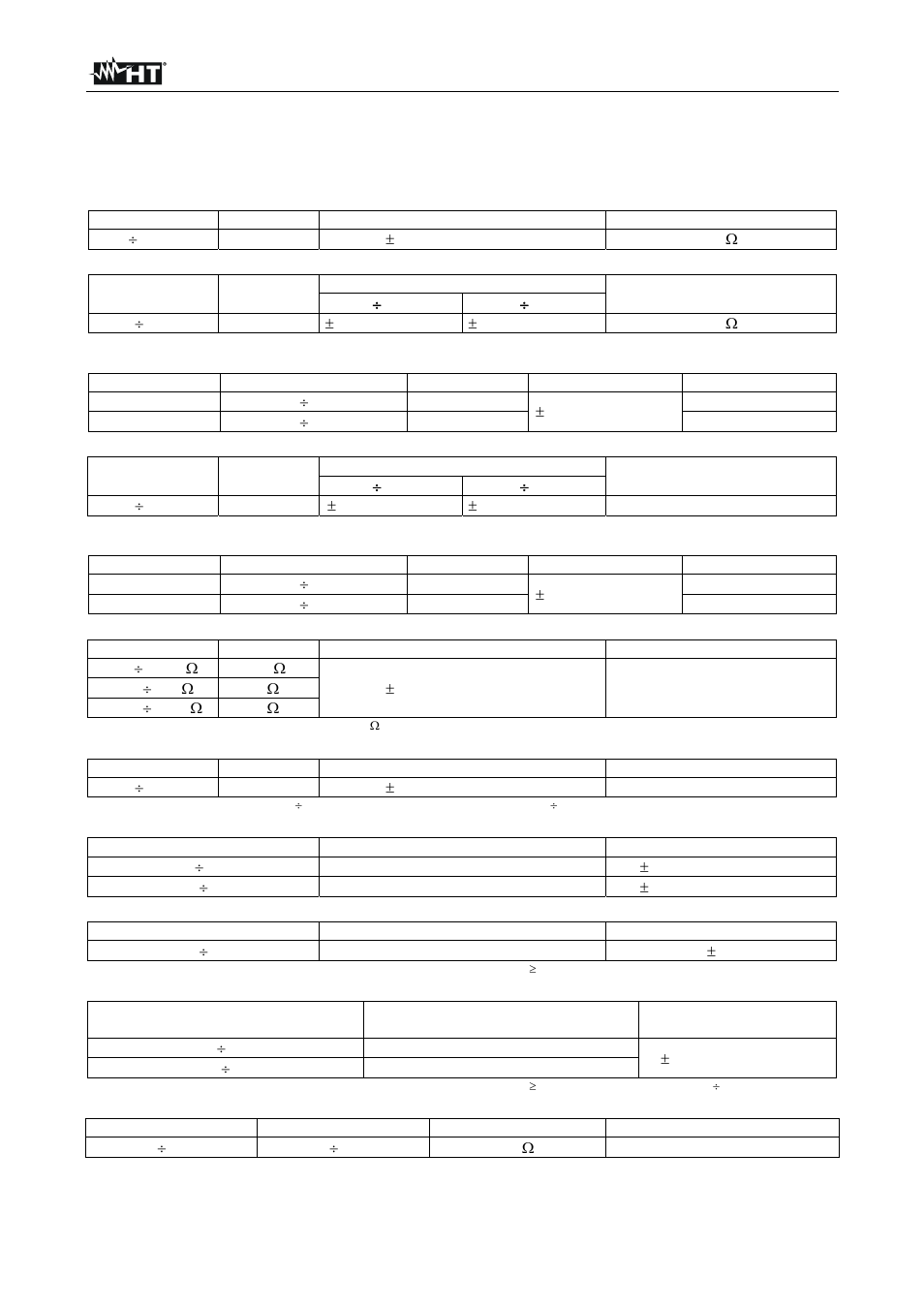 Specifiche tecniche, It - 23 | HT instruments HT4022 User Manual | Page 26 / 152