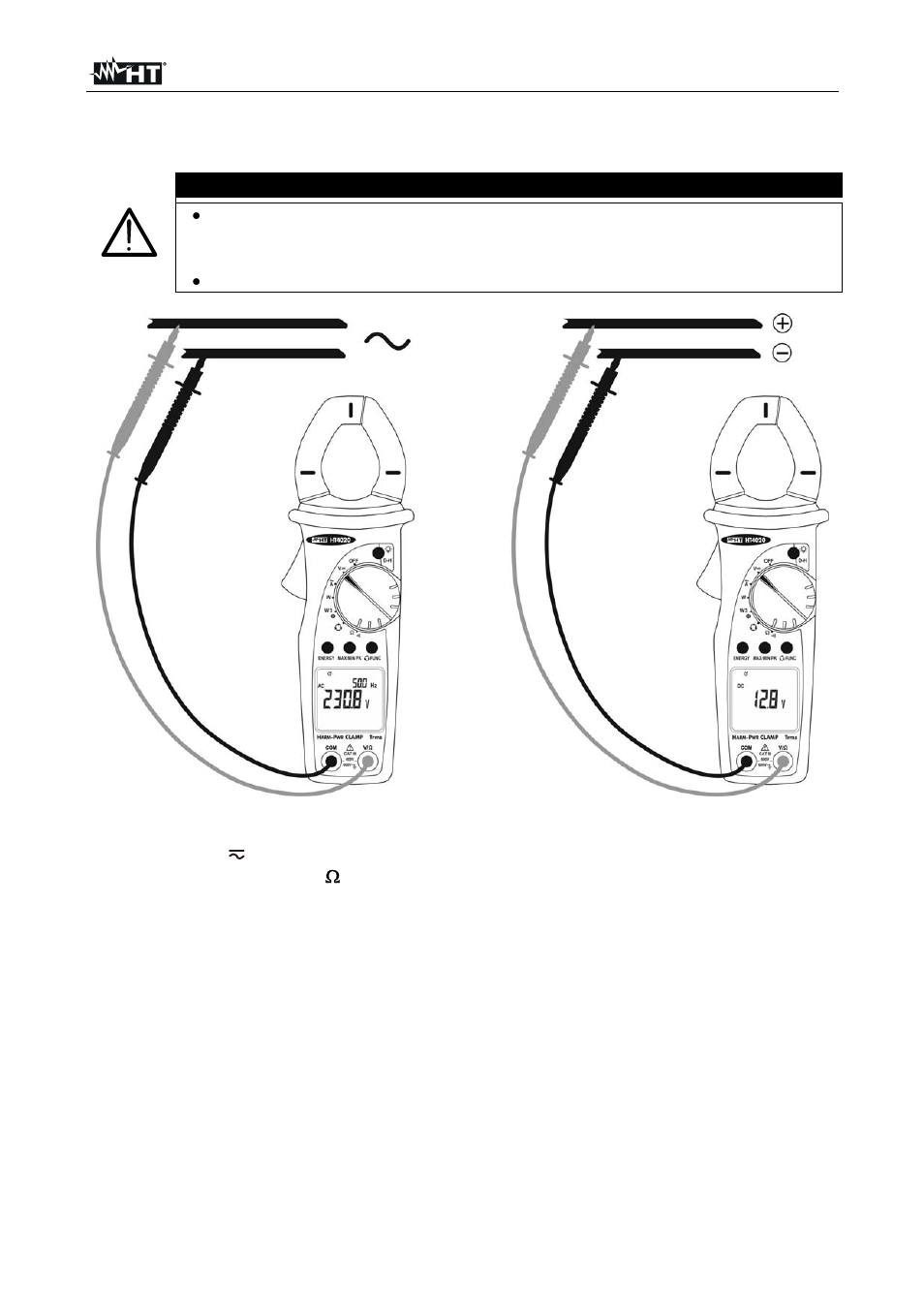 Caution | HT instruments HT4022 User Manual | Page 41 / 152