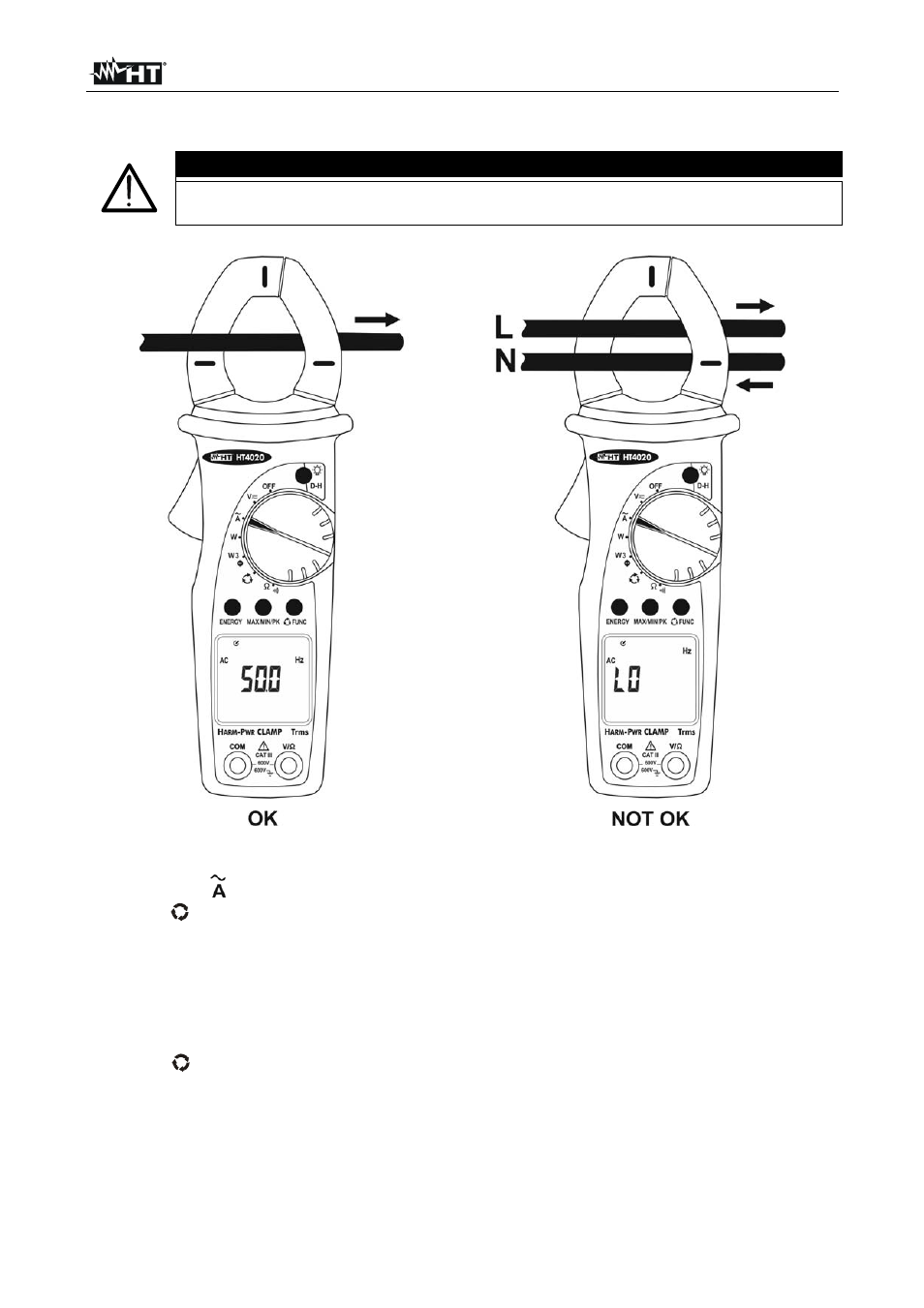 Caution | HT instruments HT4022 User Manual | Page 46 / 152