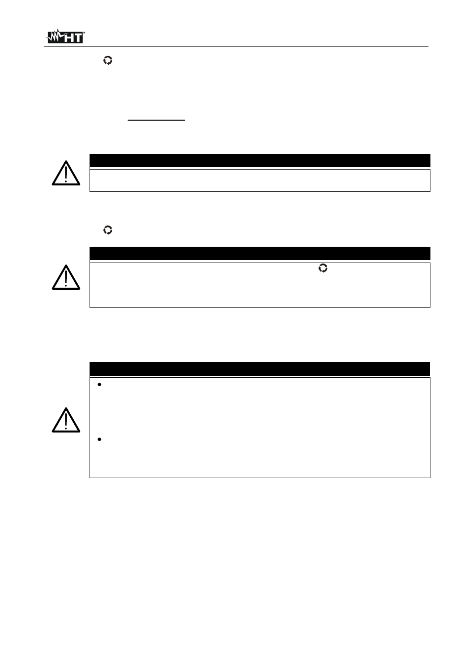 Caution | HT instruments HT4022 User Manual | Page 53 / 152