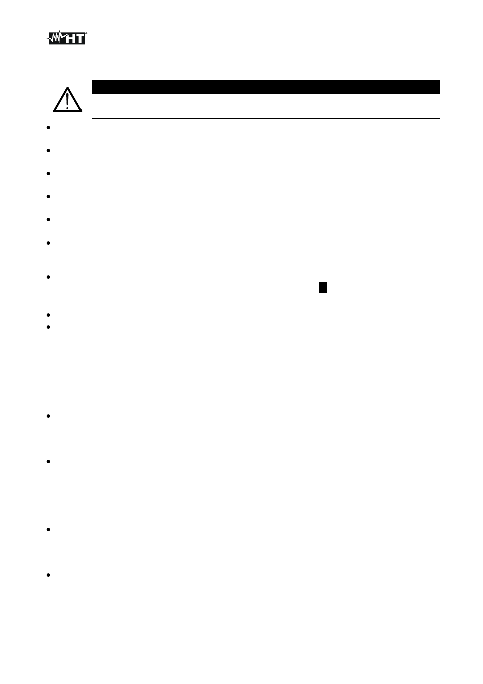 Attenzione | HT instruments HT4022 User Manual | Page 6 / 152