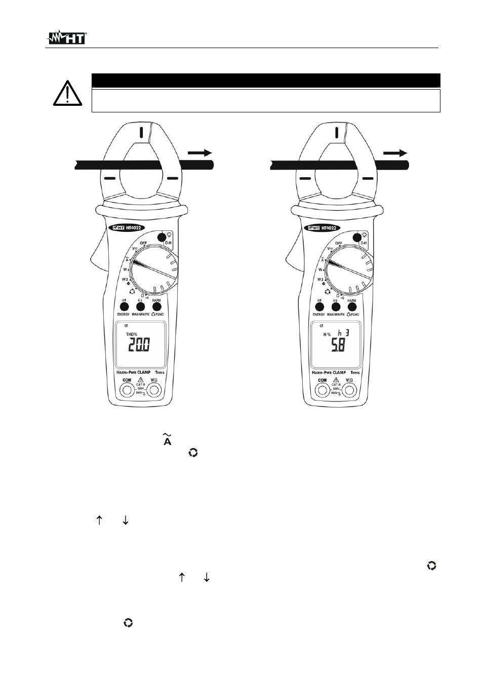 Atención | HT instruments HT4022 User Manual | Page 77 / 152