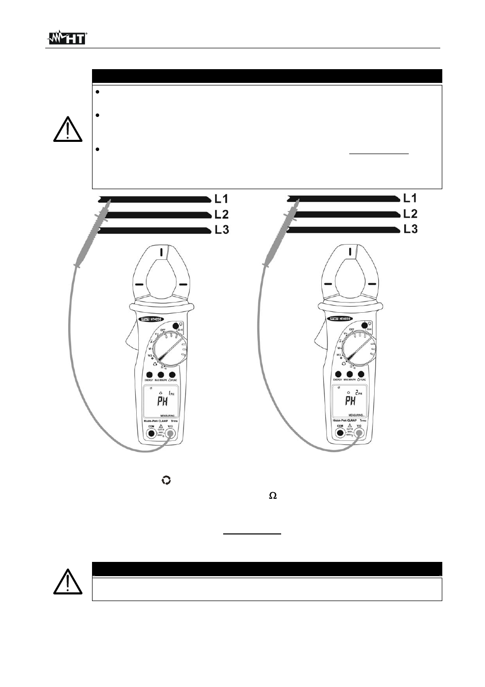 Atención | HT instruments HT4022 User Manual | Page 82 / 152