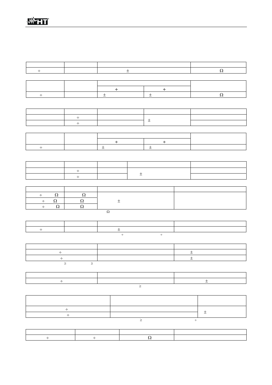 Especificaciones técnicas, Es - 23 | HT instruments HT4022 User Manual | Page 86 / 152
