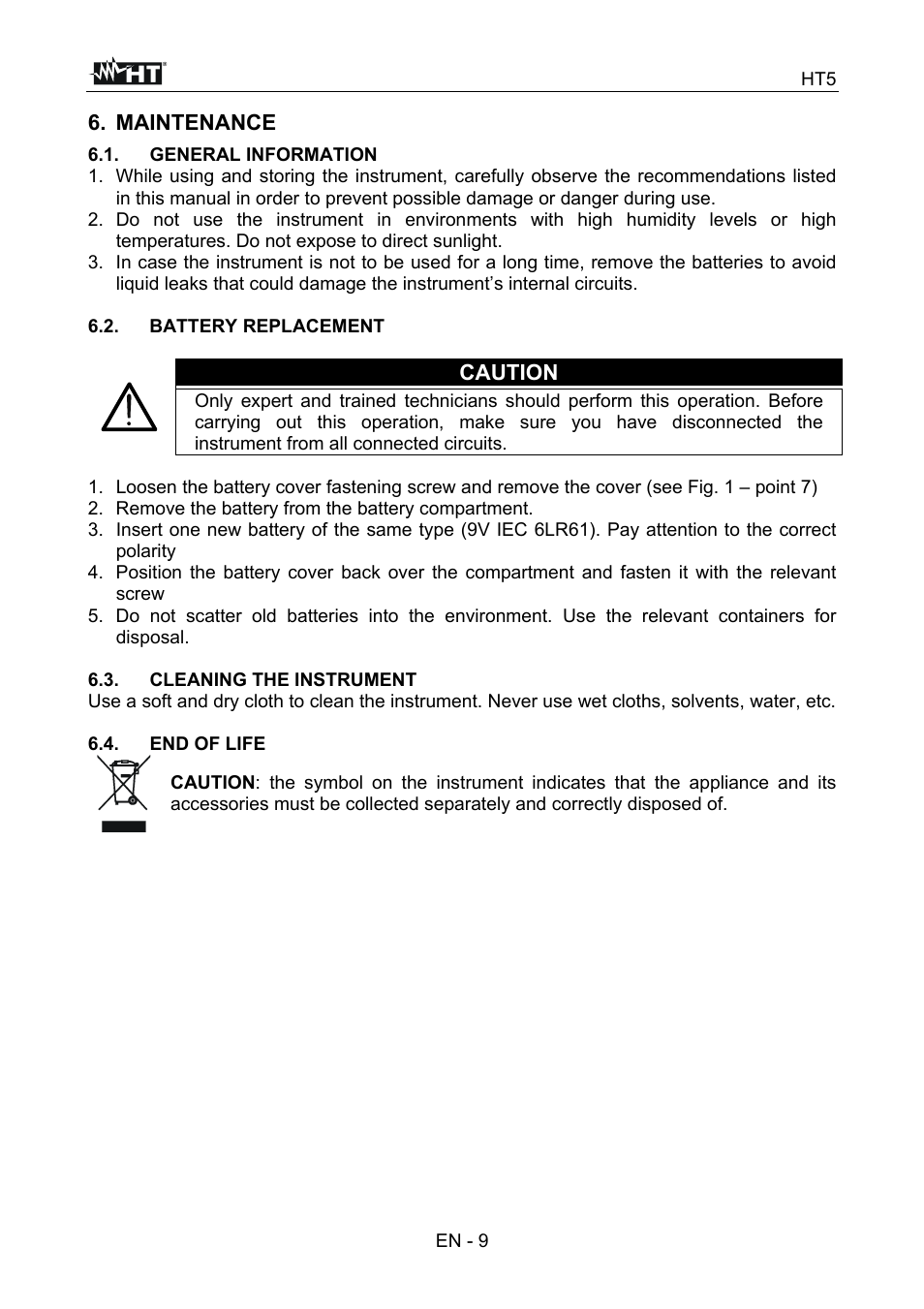 HT instruments HT5 User Manual | Page 10 / 12