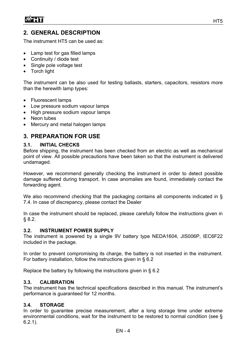 HT instruments HT5 User Manual | Page 5 / 12