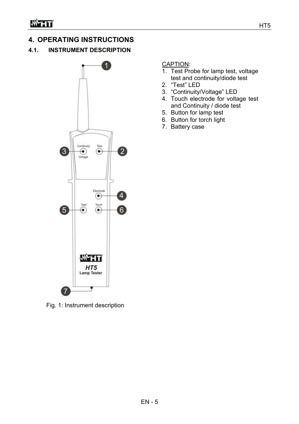 HT instruments HT5 User Manual | Page 6 / 12