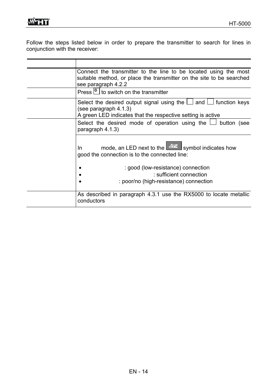 HT instruments HT5000 User Manual | Page 15 / 31