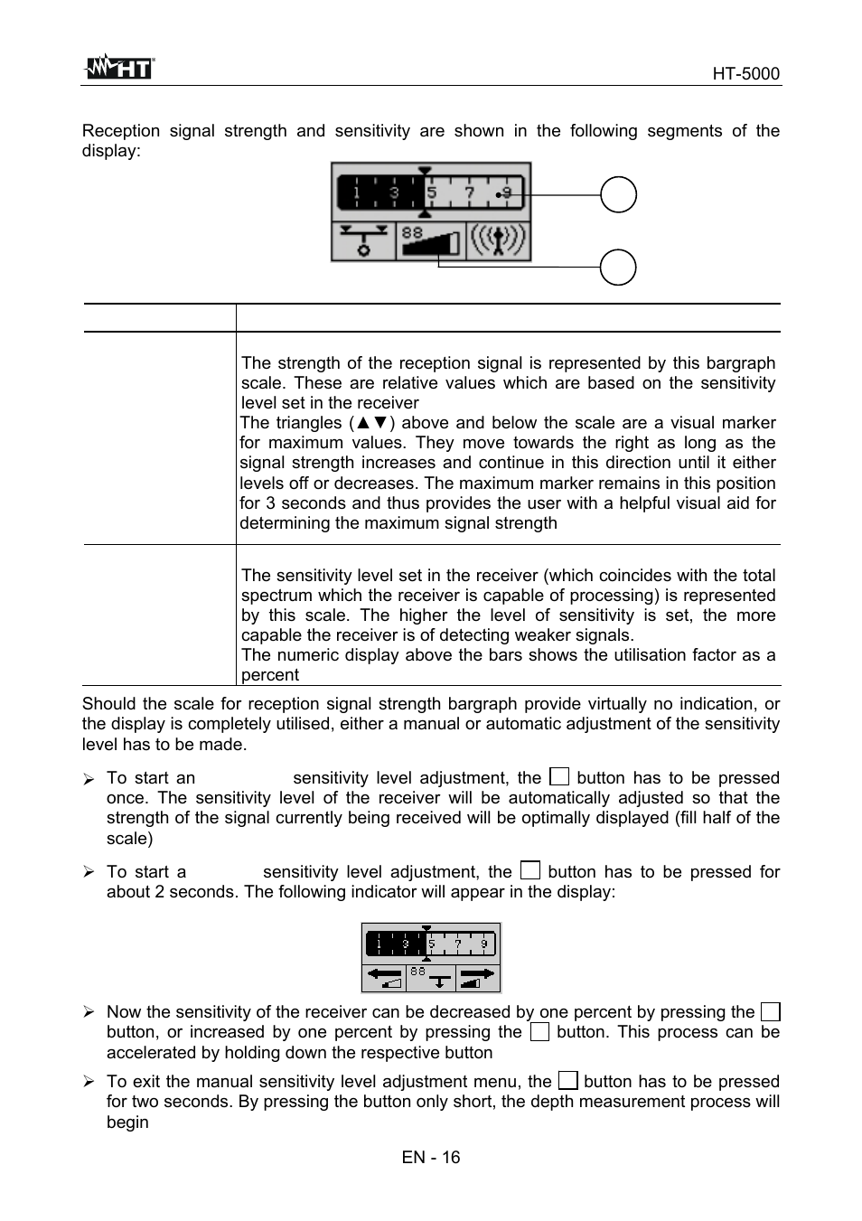 HT instruments HT5000 User Manual | Page 17 / 31