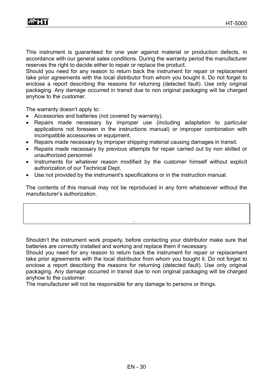 HT instruments HT5000 User Manual | Page 31 / 31