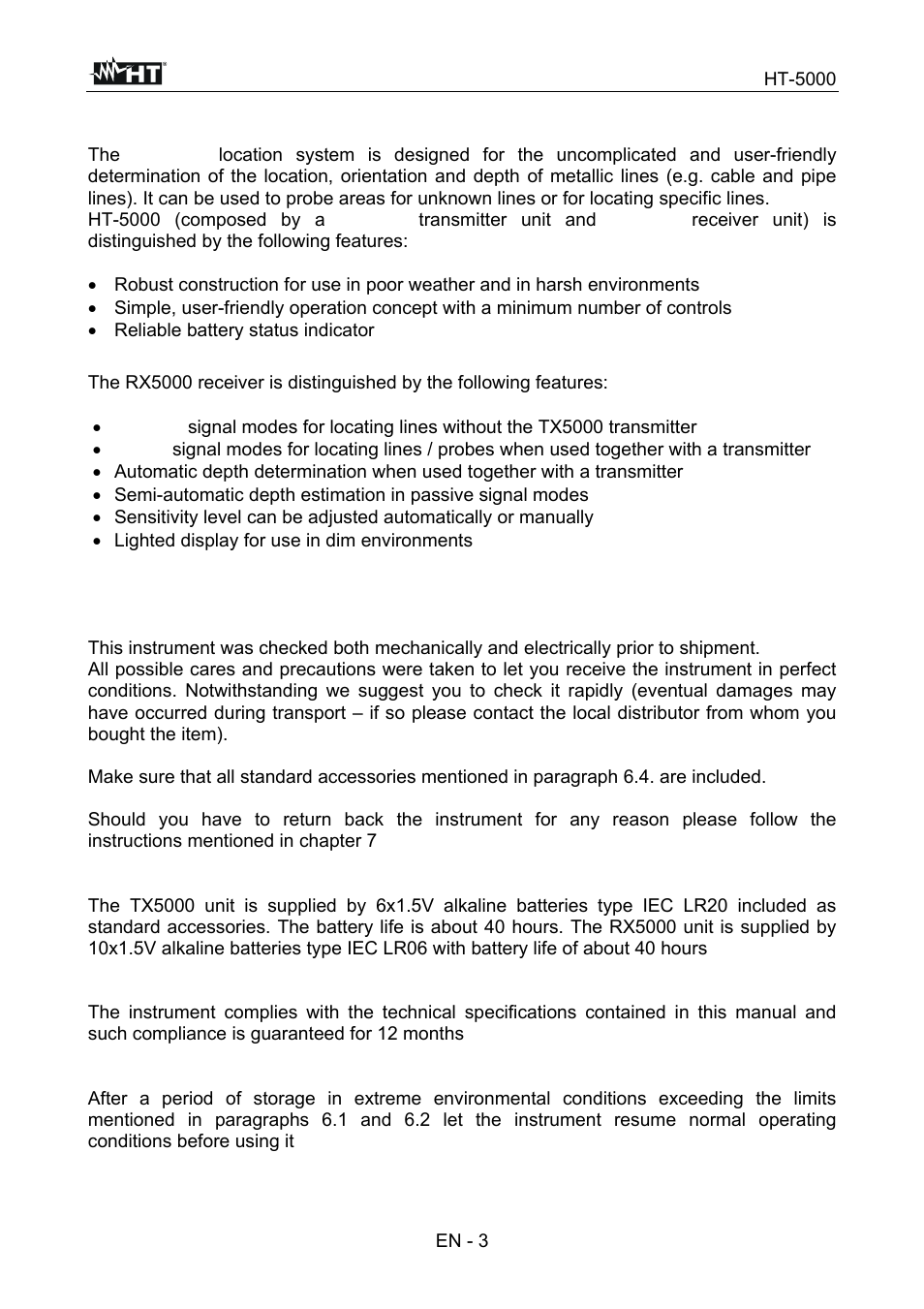 HT instruments HT5000 User Manual | Page 4 / 31