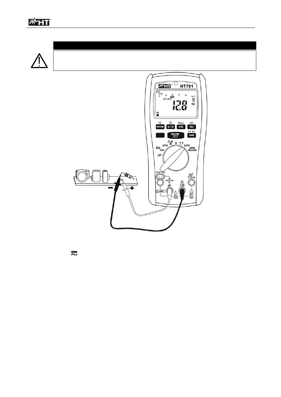 Caution | HT instruments HT701 User Manual | Page 13 / 26