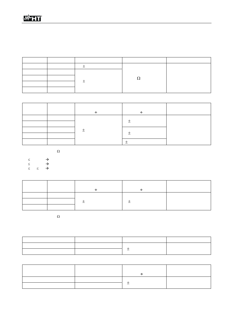 Technical specifications | HT instruments HT701 User Manual | Page 21 / 26