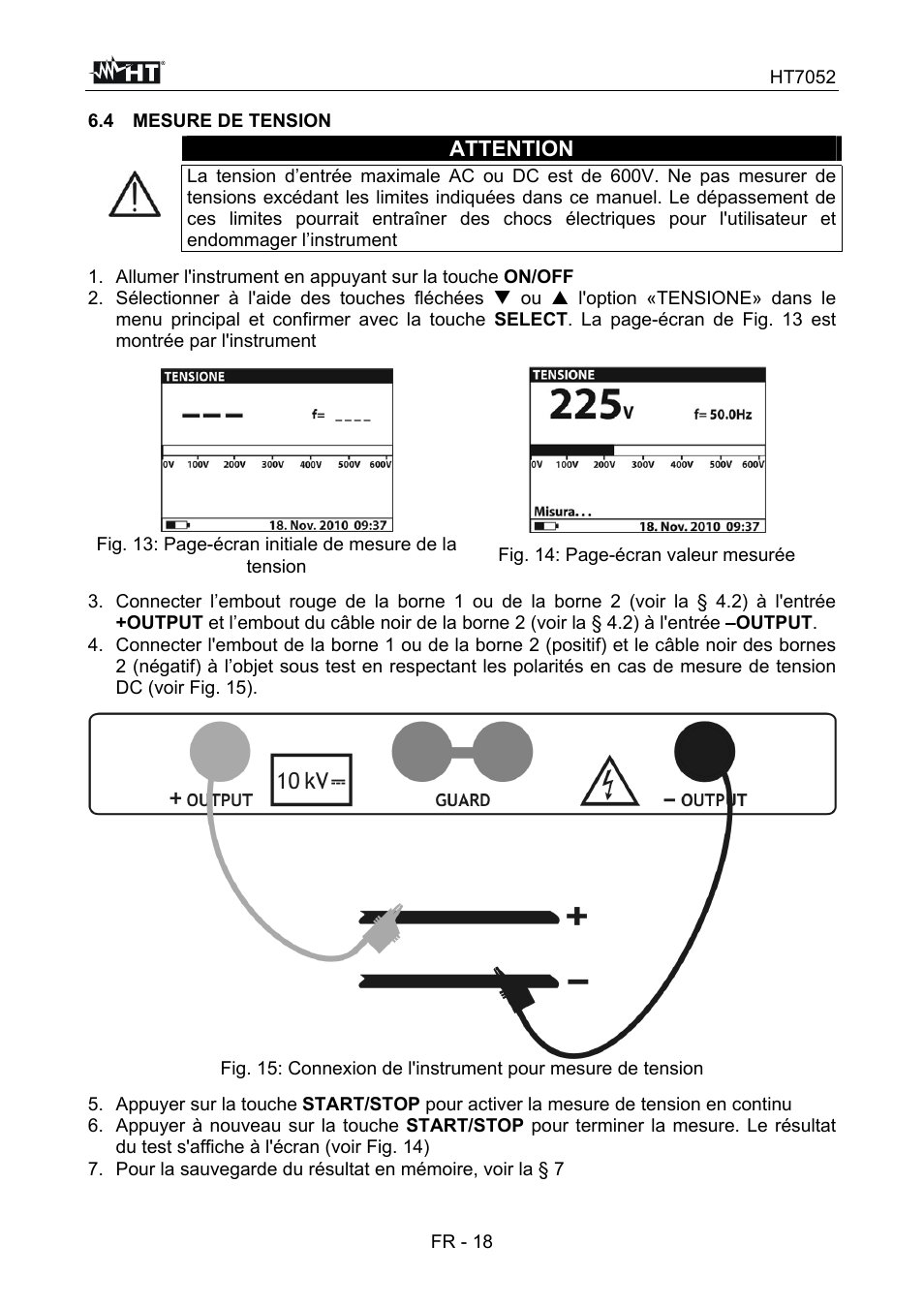 Attention | HT instruments HT7052 User Manual | Page 100 / 120