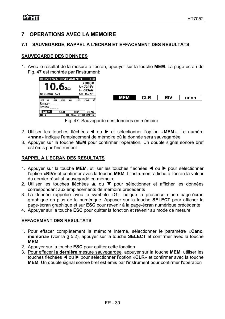 HT instruments HT7052 User Manual | Page 112 / 120