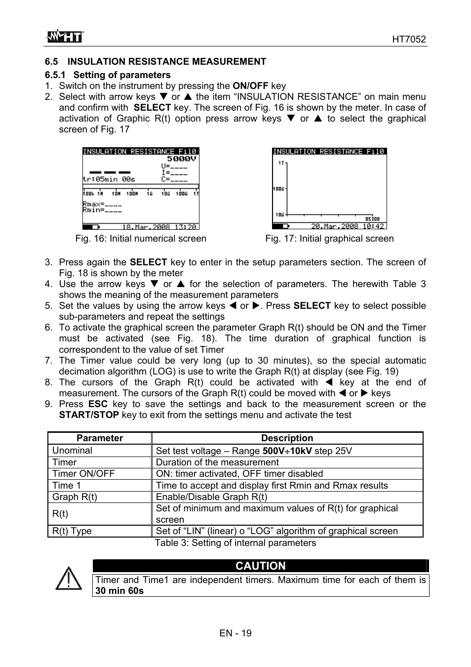 HT instruments HT7052 User Manual | Page 21 / 120