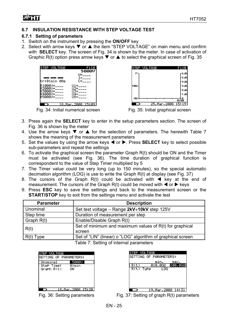 HT instruments HT7052 User Manual | Page 27 / 120