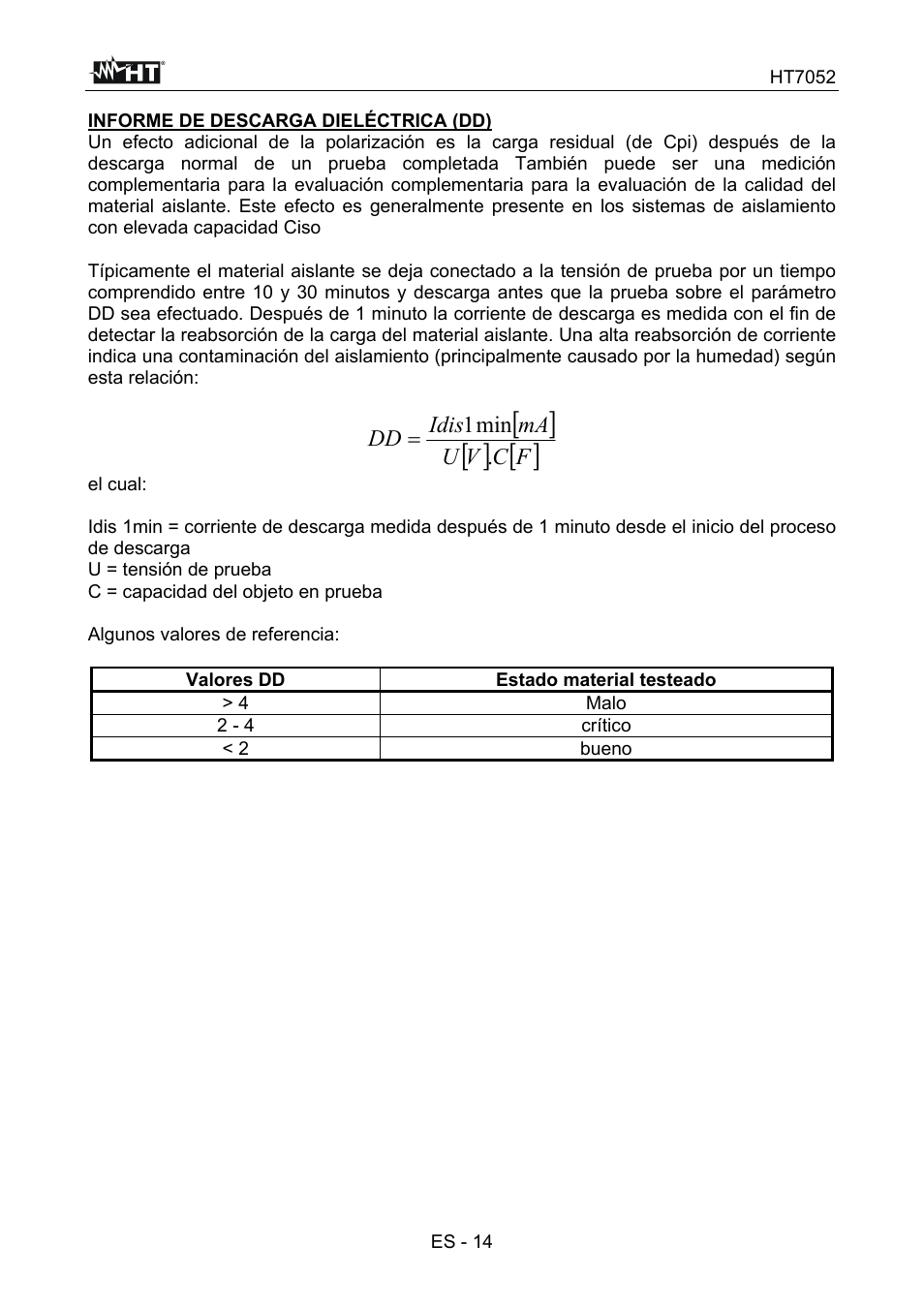 HT instruments HT7052 User Manual | Page 56 / 120