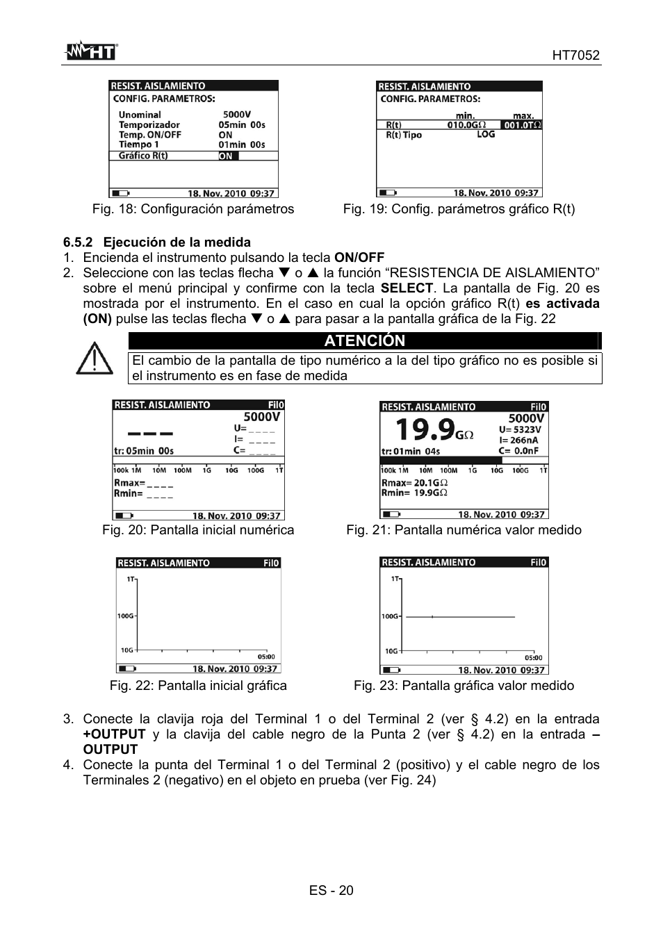 Atención | HT instruments HT7052 User Manual | Page 62 / 120