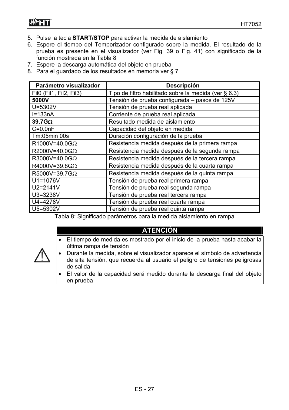 HT instruments HT7052 User Manual | Page 69 / 120