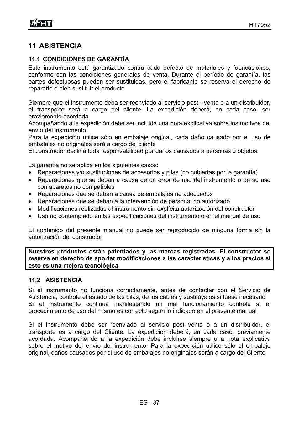 HT instruments HT7052 User Manual | Page 79 / 120