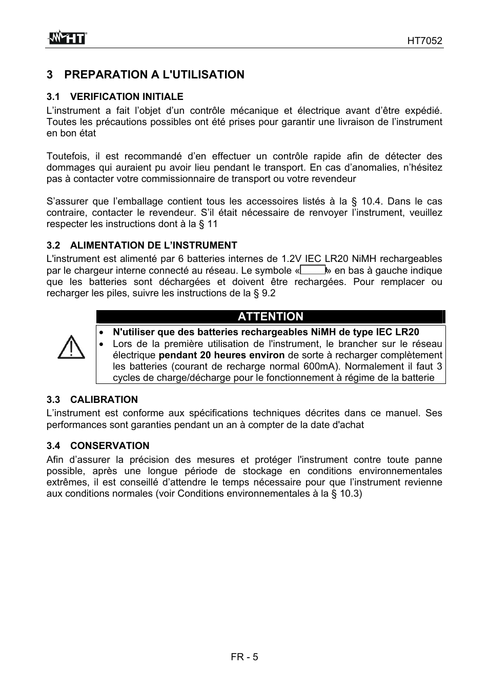 HT instruments HT7052 User Manual | Page 87 / 120