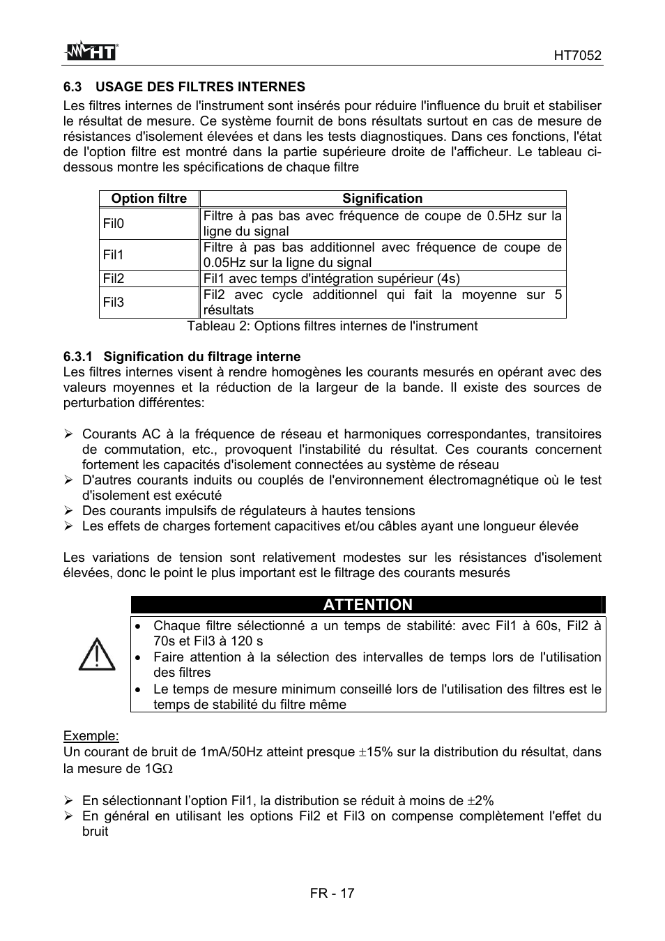 HT instruments HT7052 User Manual | Page 99 / 120