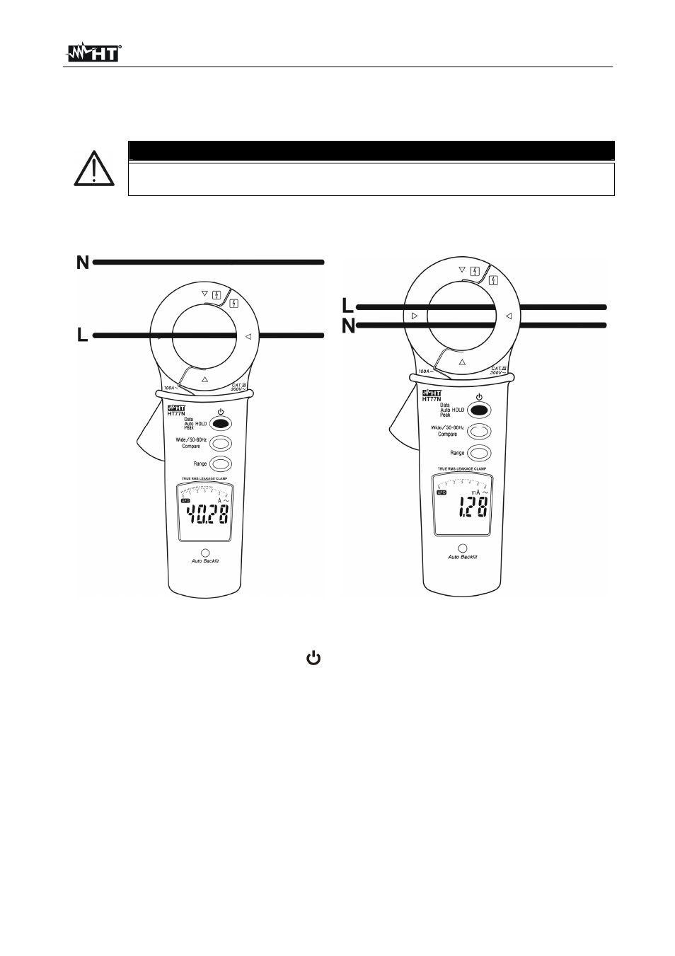 Caution, Correct incorrect | HT instruments HT77N User Manual | Page 9 / 14