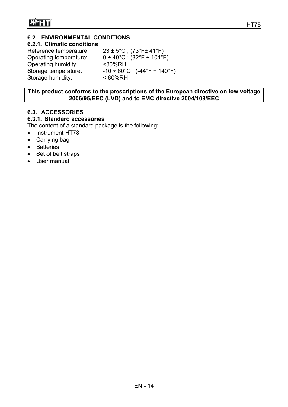 HT instruments HT78 User Manual | Page 15 / 16