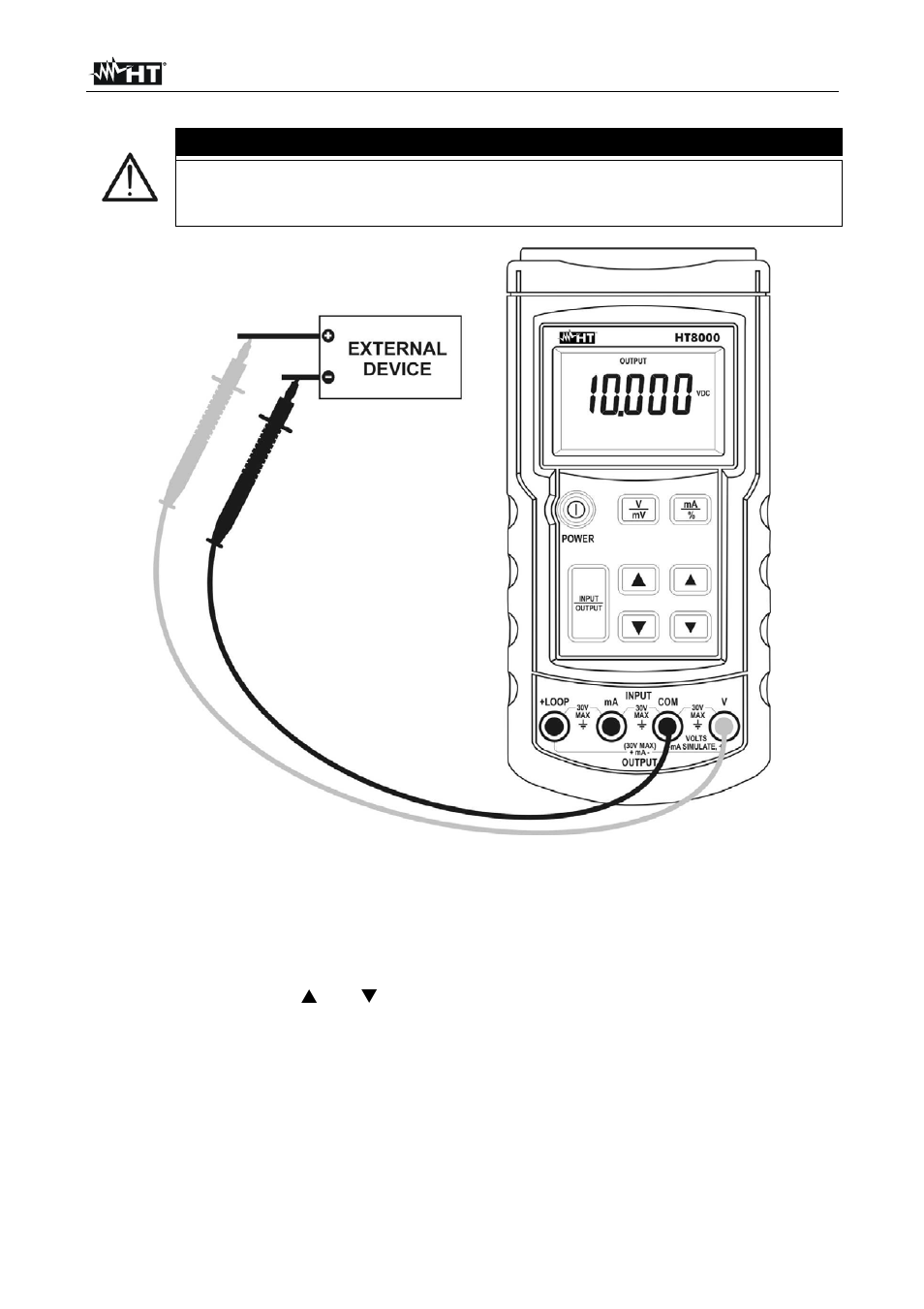 Caution | HT instruments HT8000 User Manual | Page 9 / 16