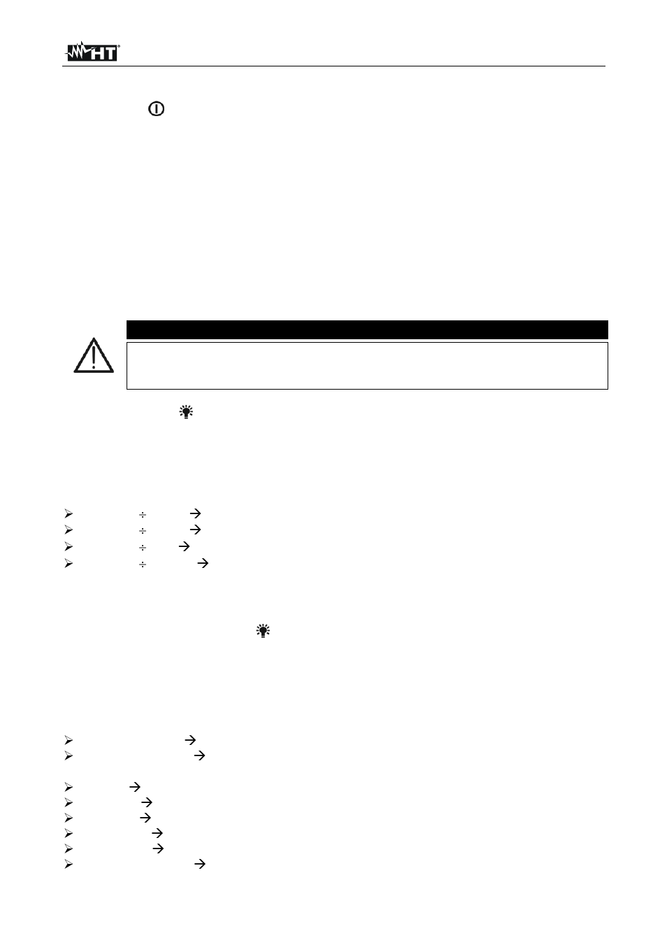 Atención | HT instruments HT8051 User Manual | Page 25 / 74