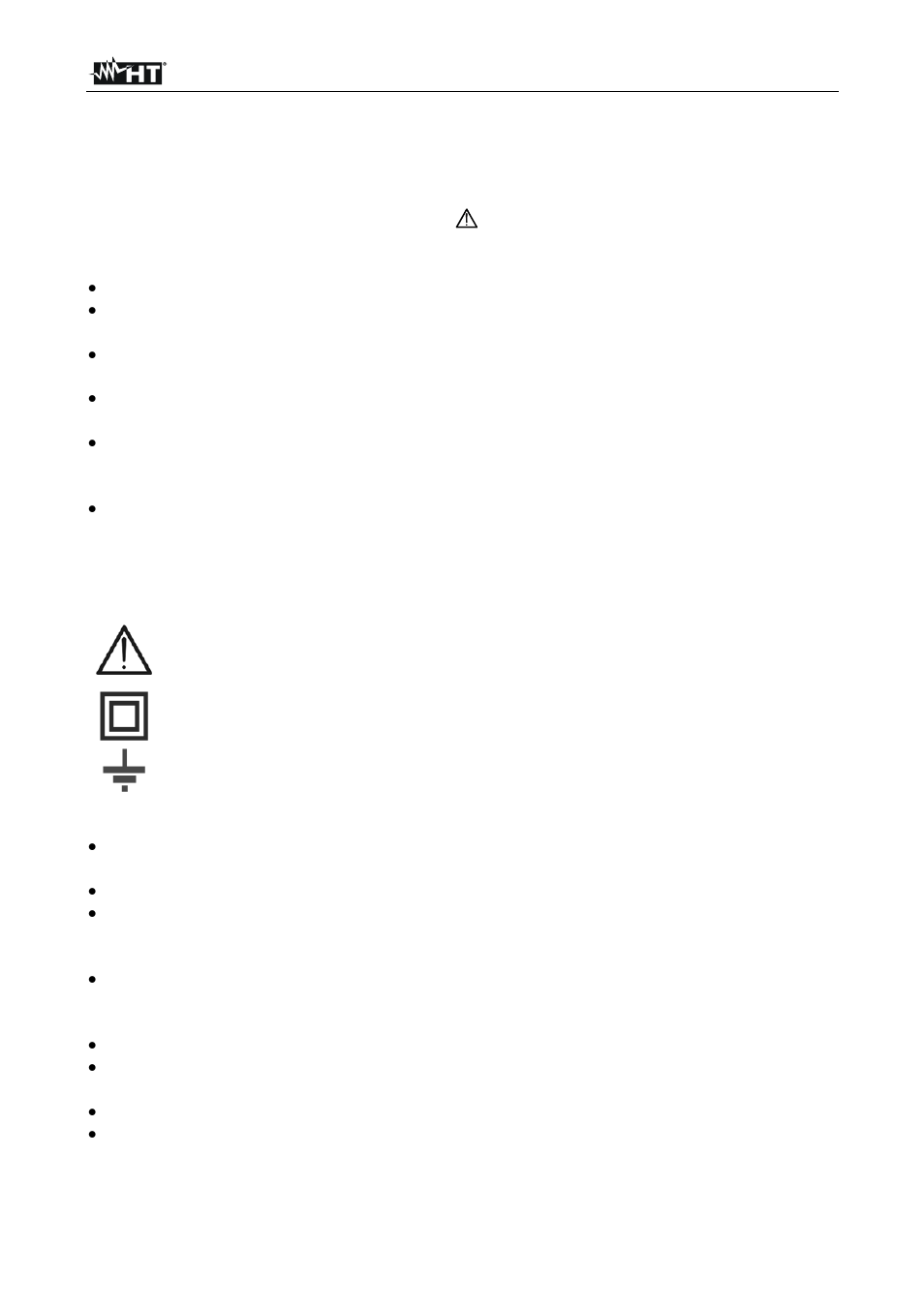 Sicherheitsvorkehrungen und verfahren | HT instruments HT8051 User Manual | Page 39 / 74