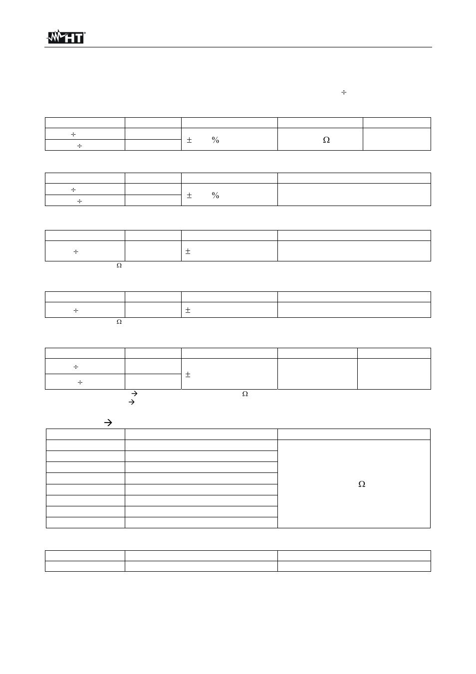 Technische daten | HT instruments HT8051 User Manual | Page 52 / 74