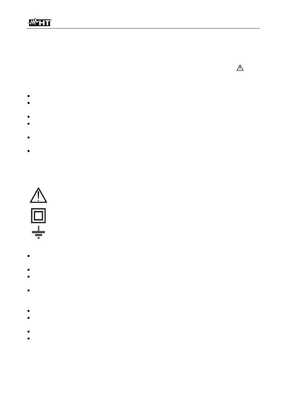 Precautions et mesures de securite | HT instruments HT8051 User Manual | Page 57 / 74